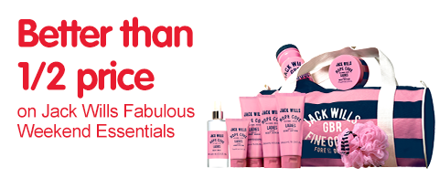 Better than Half Price Jack Wills Weekend Essentials